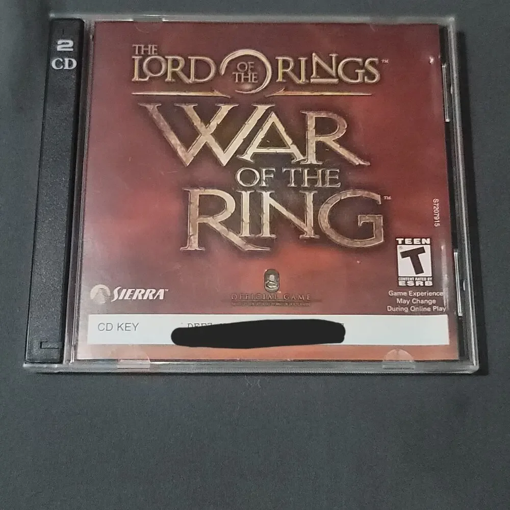 Vtg 2003 Lord of the Rings: War of the Ring CD PC Game Disc w/Key